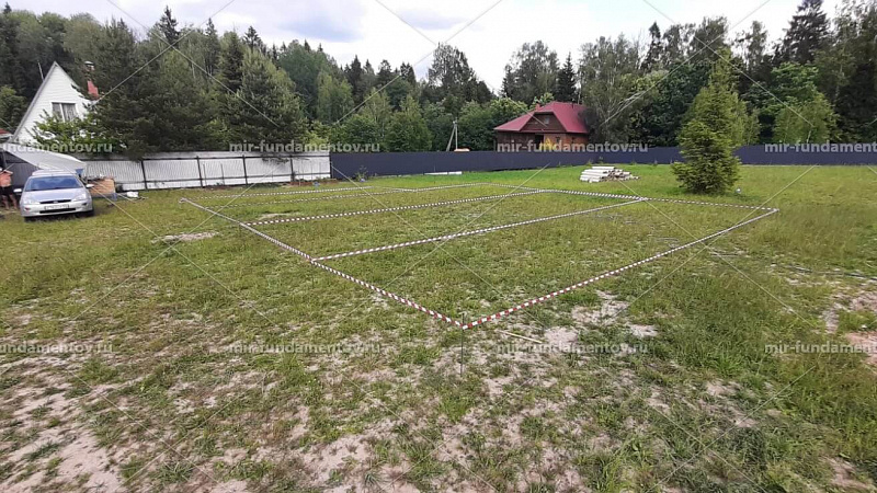 Разбивка осей на местности